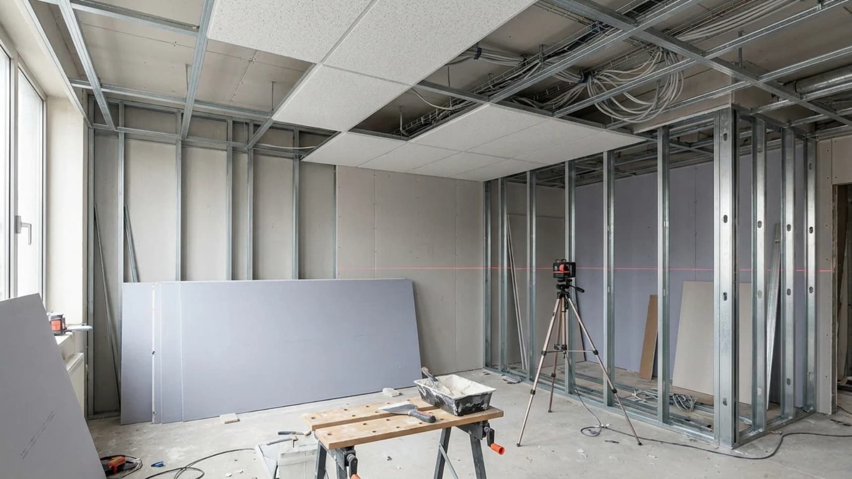 Placo et faux plafond : réussir les finitions intérieures